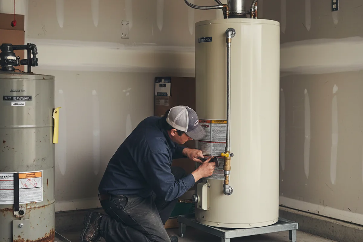 Water heater and shutoff valve replacement in Clear Brook